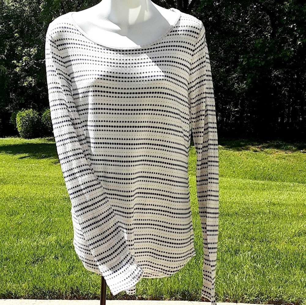 LOFT by Ann Taylor Women's Polka Dot Long Sleeve Top Size Small